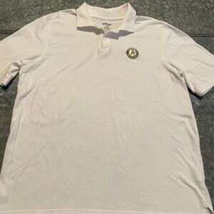 Vintage Oakland A's Athletics Embroidered Polo Shirt Large Reebok Baseball Golf